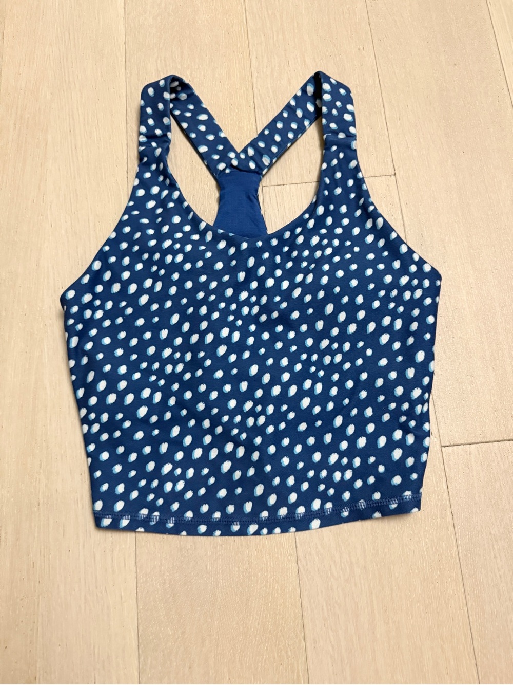 Kyodan Blue Polka Dot Workout Bra Top